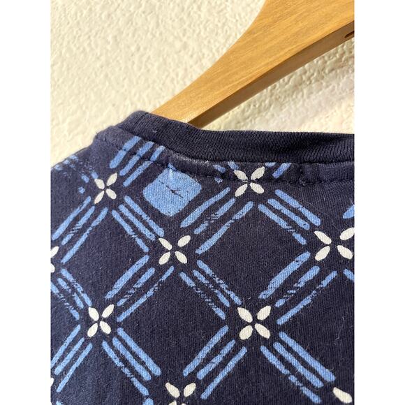 Scotch & Soda Womens Dark Blue Printed Short Sleeve Crew Neck Tee W/ Pocket Med - Picture 3 of 10